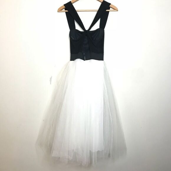TeezeMe Sz 1 black white tulle ballerina Dress - Picture 4 of 8